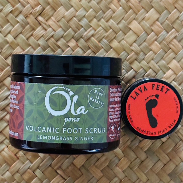 Hawaiian Foot Ritual | Volcanic Foot Scrub + Lava Feet Foot Balm Gift Set