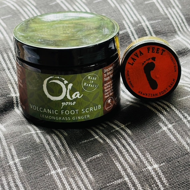 Hawaiian Foot Ritual | Volcanic Foot Scrub + Lava Feet Foot Balm Gift Set