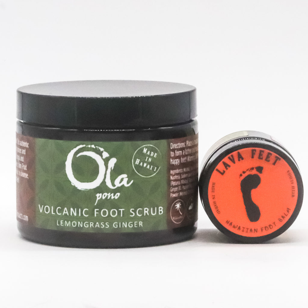 Hawaiian Foot Ritual | Volcanic Foot Scrub + Lava Feet Foot Balm Gift ...