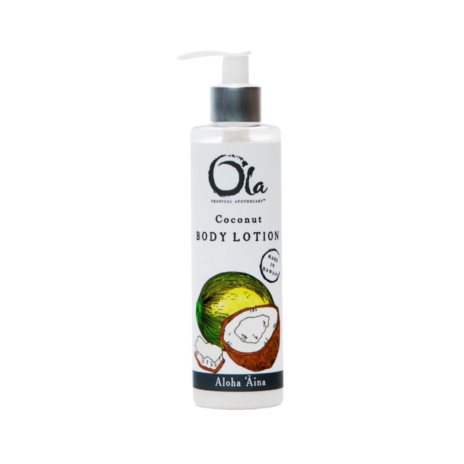 coconut palm lotion OLA Tropical APOTHECARY Coconut Body Lotion with Pure Tropical Oils and Plant Extracts